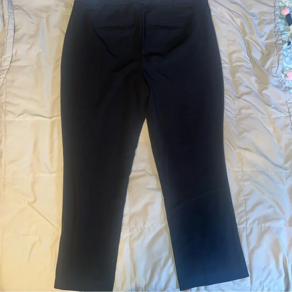 Lane Bryant Allie Straight Trouser Pant Women 16R Black Flat Front High Rise NEW - Picture 2 of 6